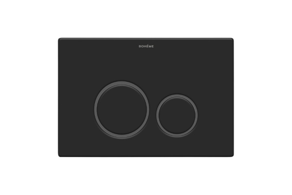 Кнопка для инсталляции, нерж.сталь BLACK ультраплоская 649-B