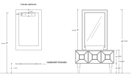 Зеркало Fiaba, бронзированное зеркало A26-SBA