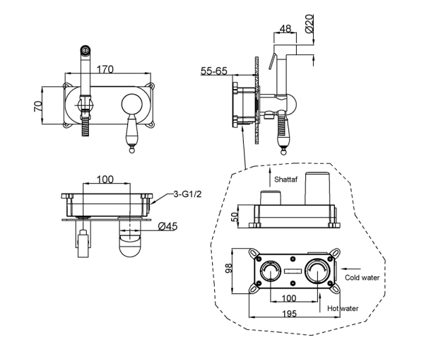 Гигиенический душ Boheme Imperiale 425-SW