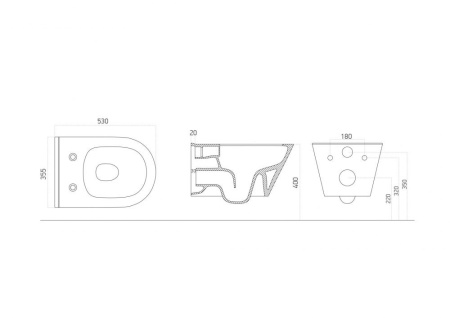 Унитаз подвесной Boheme Avva 972-B