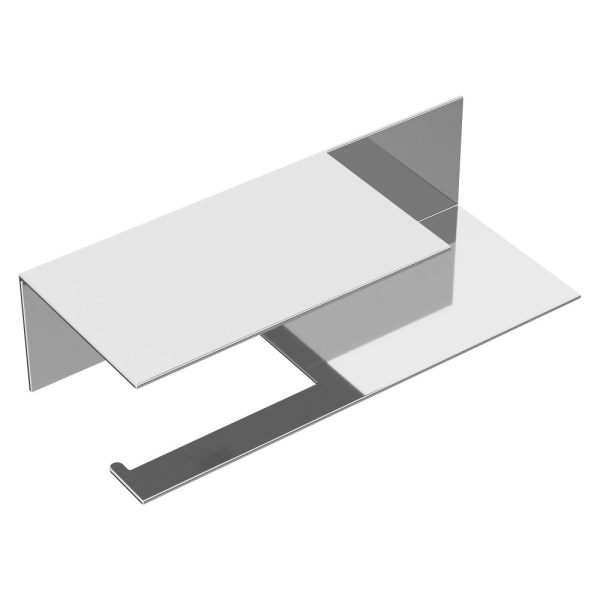Держатель для туалетной бумаги c полкой Qubic Chrome 10721-2-CR