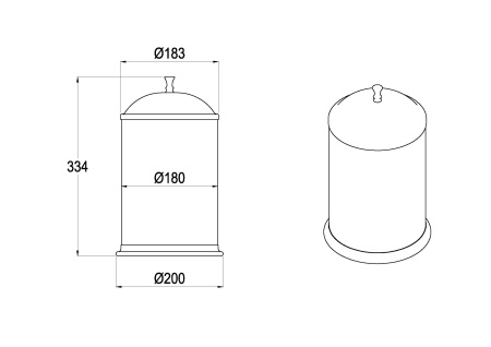 Ведро для мусора, классика Gold 10915-G