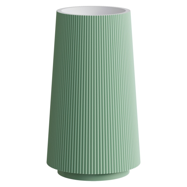 Раковина напольная рифленая Corian 480*480*850 MINT (мятный) 801-Torre-MT