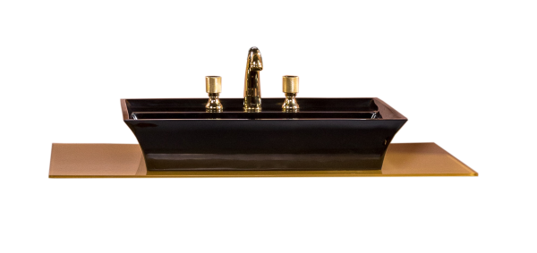 Столешница стекло 100см прямая ЗОЛОТО 853-100-G