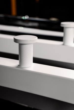 Полотенцесушитель электрический 2-трубы квадратный Matt White 728-MW