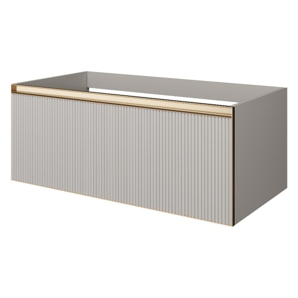 Тумба под раковину 100 см с подсветкой ArmadiArt Quatro 1 790-M1-100-CM-RIB-MG-LED