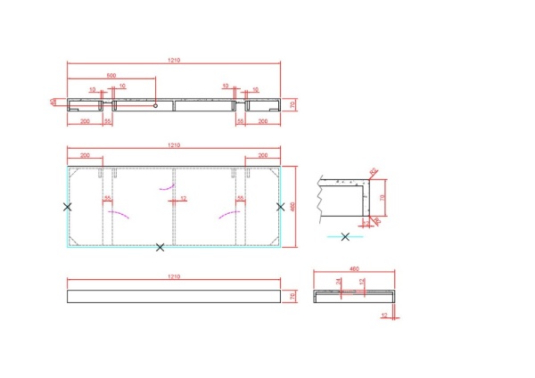 Столешница 120 см ArmadiArt Flat 869-120-NM