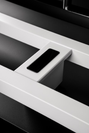 Полотенцесушитель электрический 2-трубы квадратный Matt White 728-MW