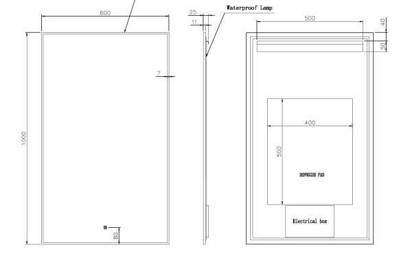 Зеркало с подсветкой и сенсорным управлением ArmadiArt Modern 569-MG