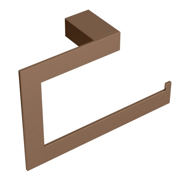 Полотенцедержатель кольцо Qubic Brushed Bronze 10725-BRB