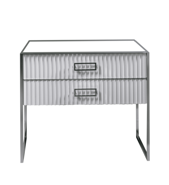 Тумба MONACO 100см h84см белая глянец + хром под раковину моноблок 866-100-WCR