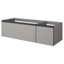 QUATRO 2 140см (100+40) тумба LUNA профиль ANTHRACITE c подсветкой 790-M2-140-L-A-LED