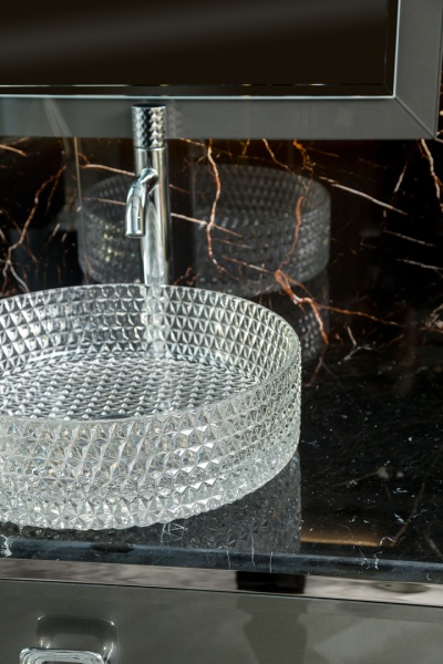 Раковина накладная хрустальная Ø39 см ArmadiArt NeoArt 817