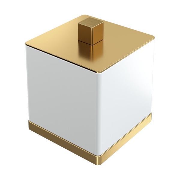 Стакан для ватных дисков Qubic Matt Gold 10964-MG