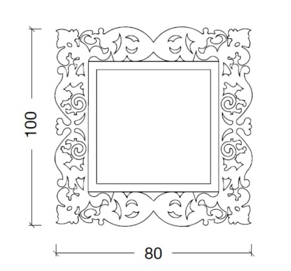 Зеркало с подсветкой 80х100 см ArmadiArt NeoArt Caprice 562