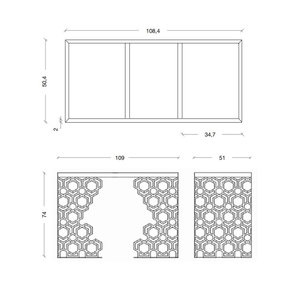 Консоль 109 см ArmadiArt Aura 891-G