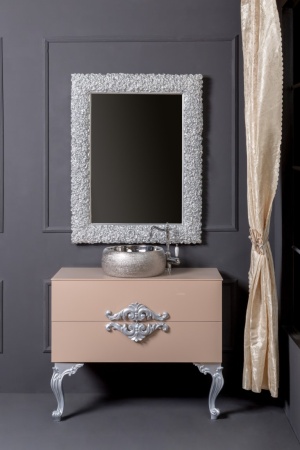 Зеркало ROSE мал. серебро 110*85см 547