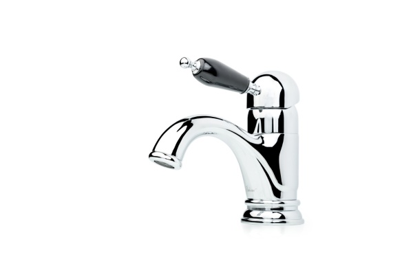 Смеситель для умывальника TRADIZIONALE CHROMO с черной керамикой 261-BLС