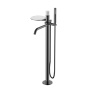 Смеситель STICK напольный SHINE GUN METAL MARBLE GREY 129-SGM-MR-GR
