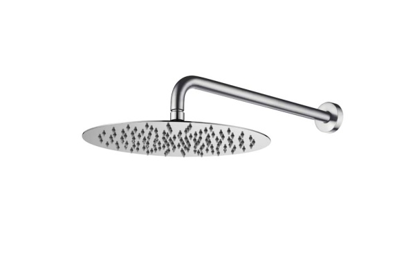 Верхний душ с кронштейном UNO INOX 30cm  латунь 422-TOP-INOX