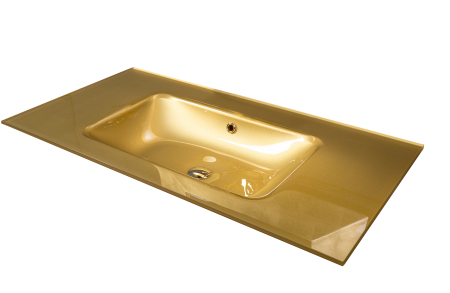 Столешница стекло 80см моноблок ЗОЛОТО 852-080-G