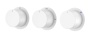 Смеситель встроенный STICK DIAMOND MATT WHITE 3-х проходной 124-3-MW.1