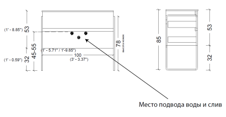 Тумба под раковину 100 см ArmadiArt Vallessi 837-100-Z
