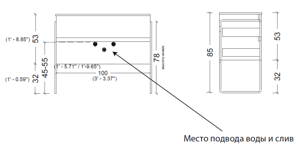 Тумба под раковину 100 см ArmadiArt Vallessi 837-100-Z