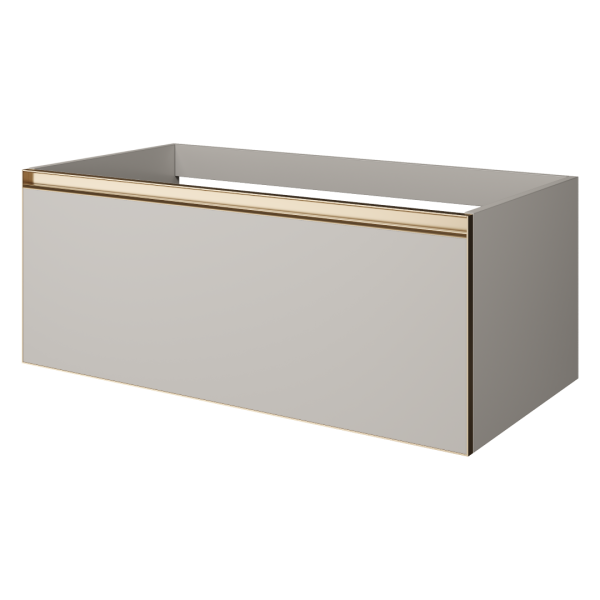 QUATRO 1 100CM тумба CASHMERE профиль MATT GOLD 790-M1-100-CM-MG