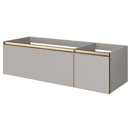QUATRO 2 140см (100+40) тумба рифл CASHMERE FUGA профиль MATT GOLD 790-M2-140-CM-RIB-MG