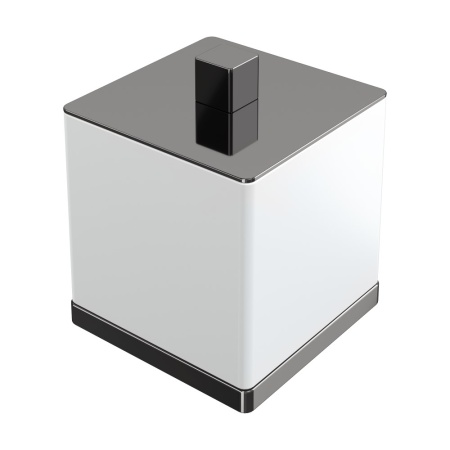 Стакан для ватных дисков Qubic Shine Gun Metal 10964-SGM