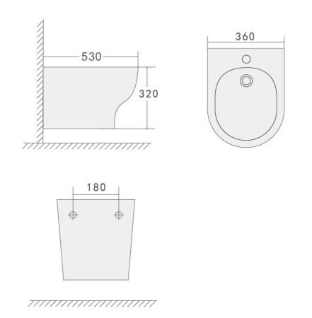 Биде подвесное Boheme Fiore 978-BIDET-MW