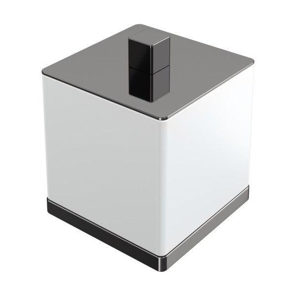 Стакан для ватных дисков Qubic Shine Gun Metal 10964-SGM