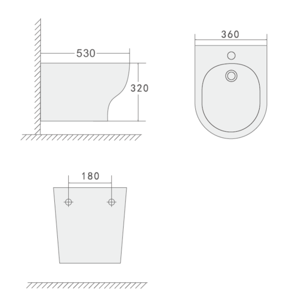 Биде подвесное Boheme Fiore 978-BIDET-W