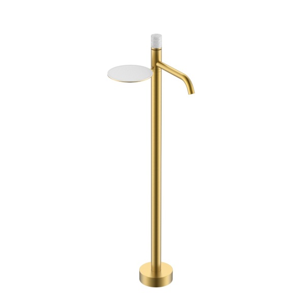 Смеситель STICK напольный для умыв. MATT GOLD MARBLE GREY 120-MG-MR-GR