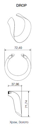 Ручка DROP бронза 827-BR
