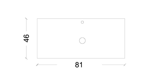 Столешница 80 см ArmadiArt Vallessi Solid Glass 851-080-46