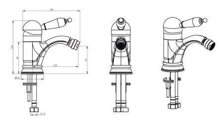 Смеситель для биде Boheme Medici Ripresa 306-BSW