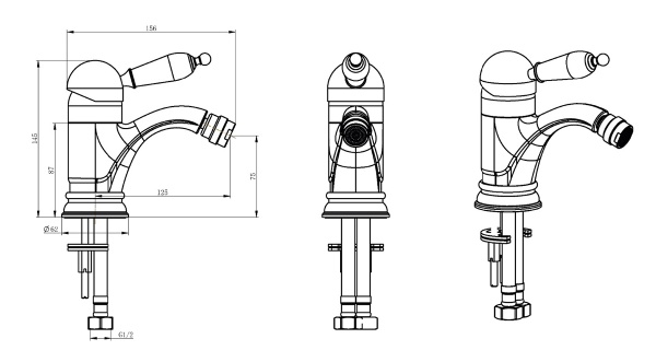 Смеситель для биде Boheme Medici Ripresa 306-BSW