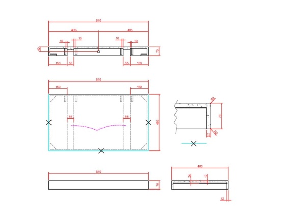 Столешница 80 см ArmadiArt Flat 869-080-NM