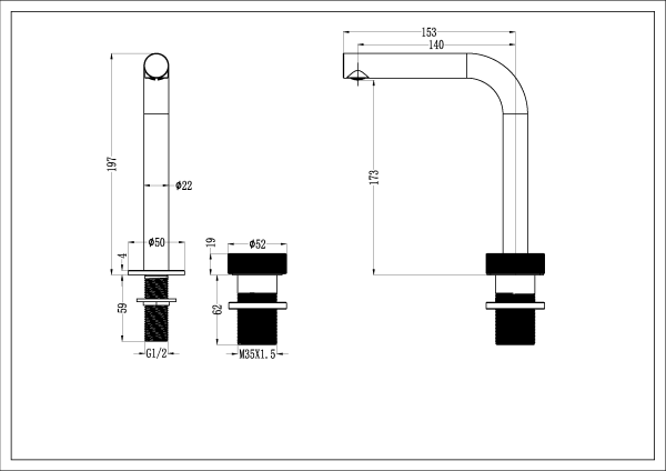 Смеситель для раковины автоматический Boheme Tech 158-CB