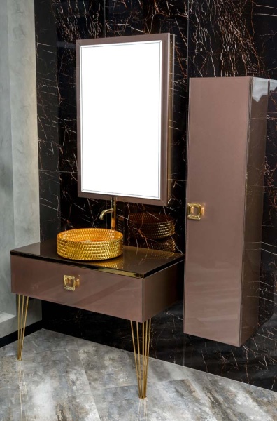 Столешница стекло 80см прямая Лиловый 853-080-PU