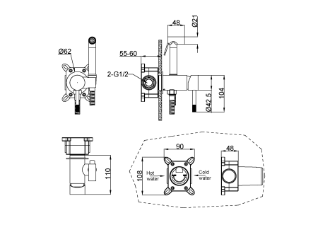 Гигиенический душ Boheme Uno 467-CB