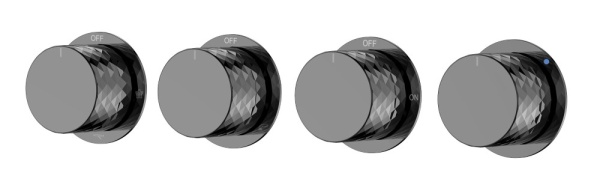 Смеситель встроенный STICK DIAMOND SHINE GUN METAL 5-проходной 124-5-SGM.1