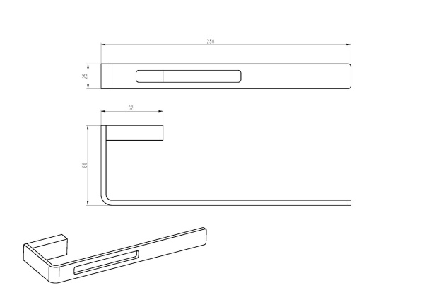Держатель полотенец Boheme Q 10945-SGM