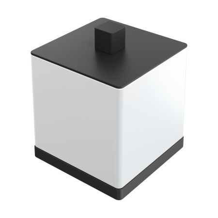 Стакан для ватных дисков Qubic Black 10964-B