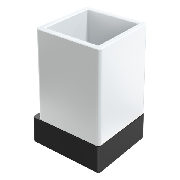 Стакан настенный Qubic Black 10724-B