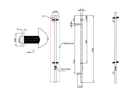 Полотенцесушитель электрический Boheme Uno 726-CB