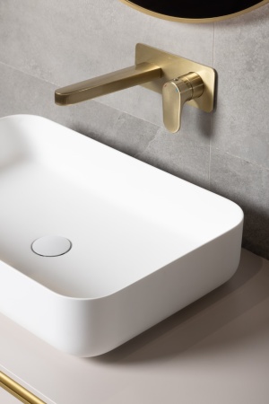 Раковина накладная 60 см ArmadiArt Corian Slim 879-60-MW