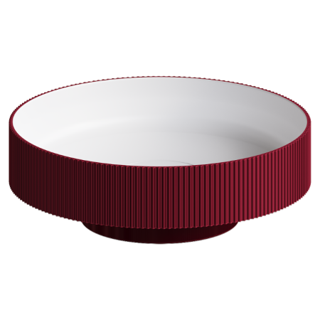 Раковина накладная Ø40 см ArmadiArt Sole Corian 801-R-BUR